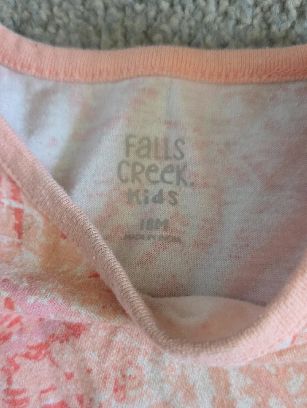 Falls Creek Pink Coral Floral Short Sleeve Tee